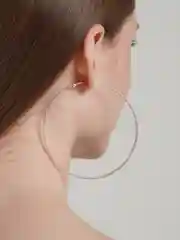 Розовый серьги-кольца