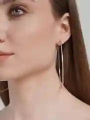 Розовый серьги-кольца