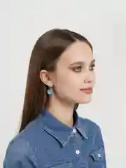 Золотой винтажные круглые серьги с цветком мандалы
