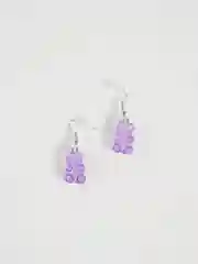 Лавандовый серьги с мишками мармеладными