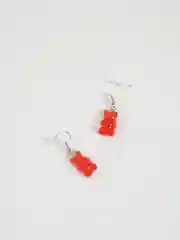 Красный серьги с мишками мармеладными
