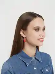 Красный серьги с мишками мармеладными