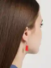 Красный серьги с мишками мармеладными