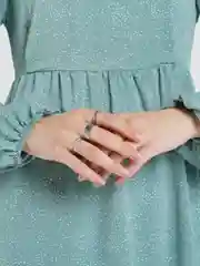 Серебряный набор колец, one size