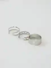 Серебряный набор колец, one size