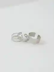 Серебряный набор колец, one size