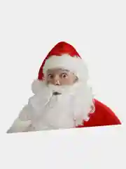 Красный наклейка на авто "Санта-Клаус"