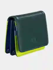 Зеленый женский цветной кожаный кошелек DuDuBags серии Flores