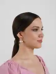 Серьги подвески в виде спирали и жемчуга Filomena