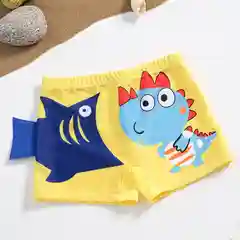 Желтый детские плавки для мальчика Динозаврик