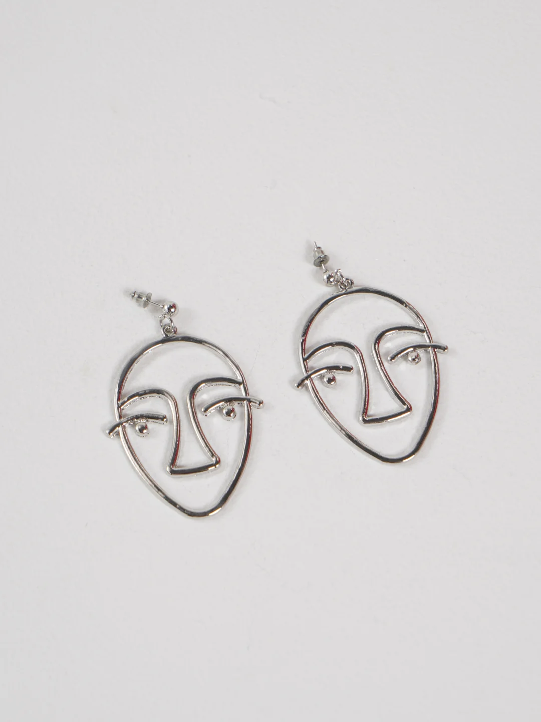 Золотой серьги абстрактные "Faces"