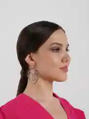Золотой серьги абстрактные "Faces"