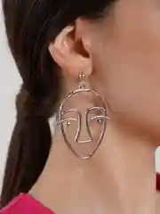 Серебряный серьги абстрактные "Faces"
