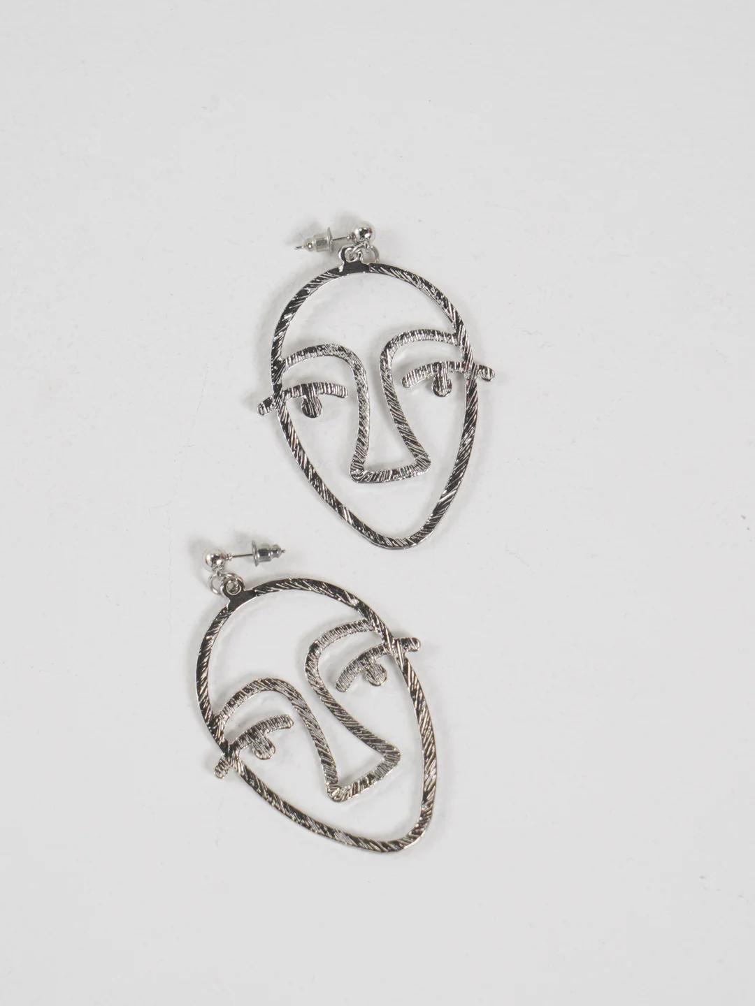 Золотой серьги абстрактные "Faces"