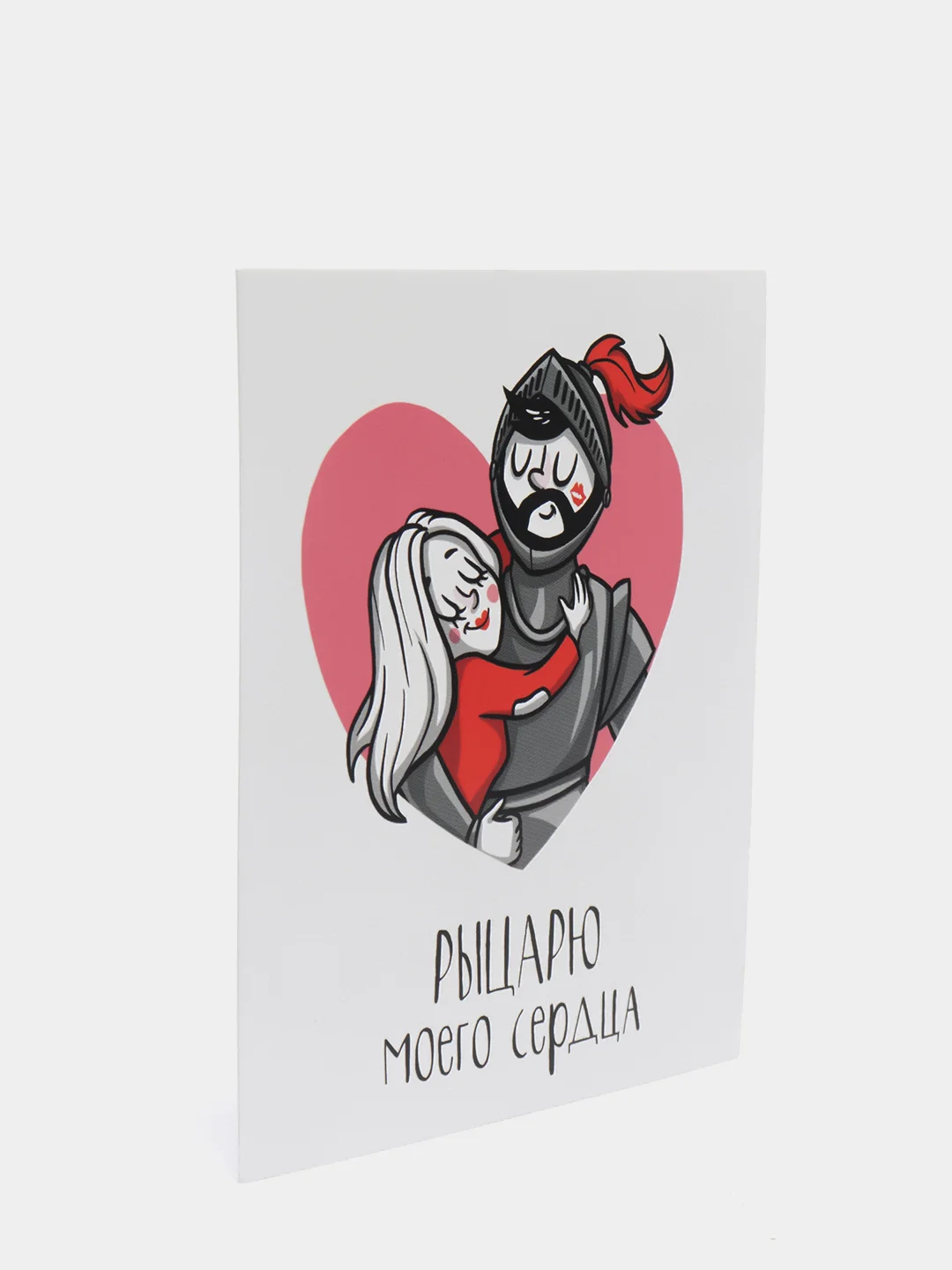 Серый мини открытка