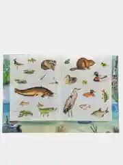 Лавандовый книга с наклейками