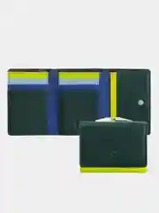 Зеленый кожаный кошелёк DuDuBags серии Corsica