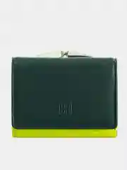 Зеленый кожаный кошелёк DuDuBags серии Corsica