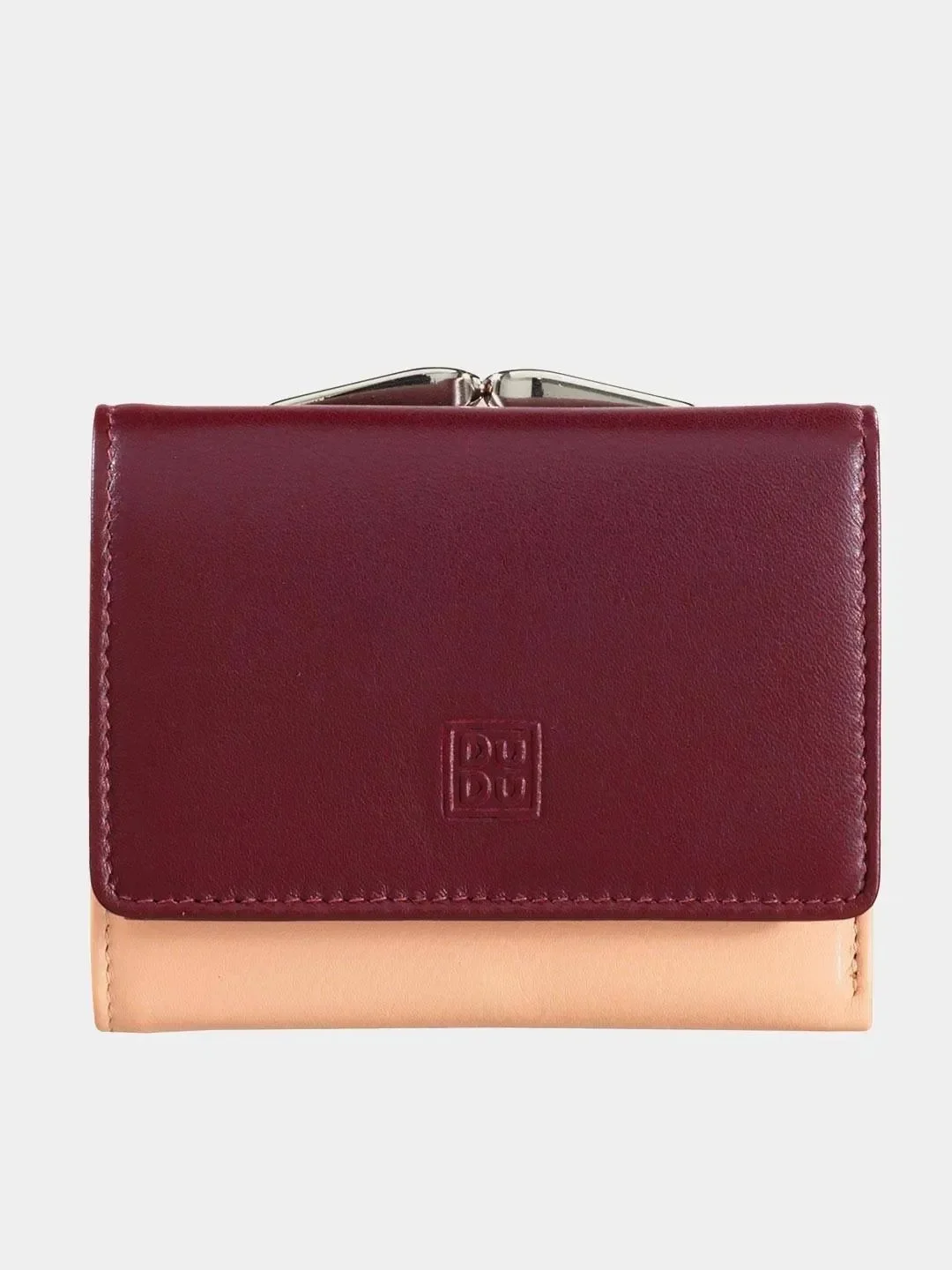 Бордовый кожаный кошелёк DuDuBags серии Corsica