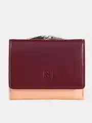 Бордовый кожаный кошелёк DuDuBags серии Corsica