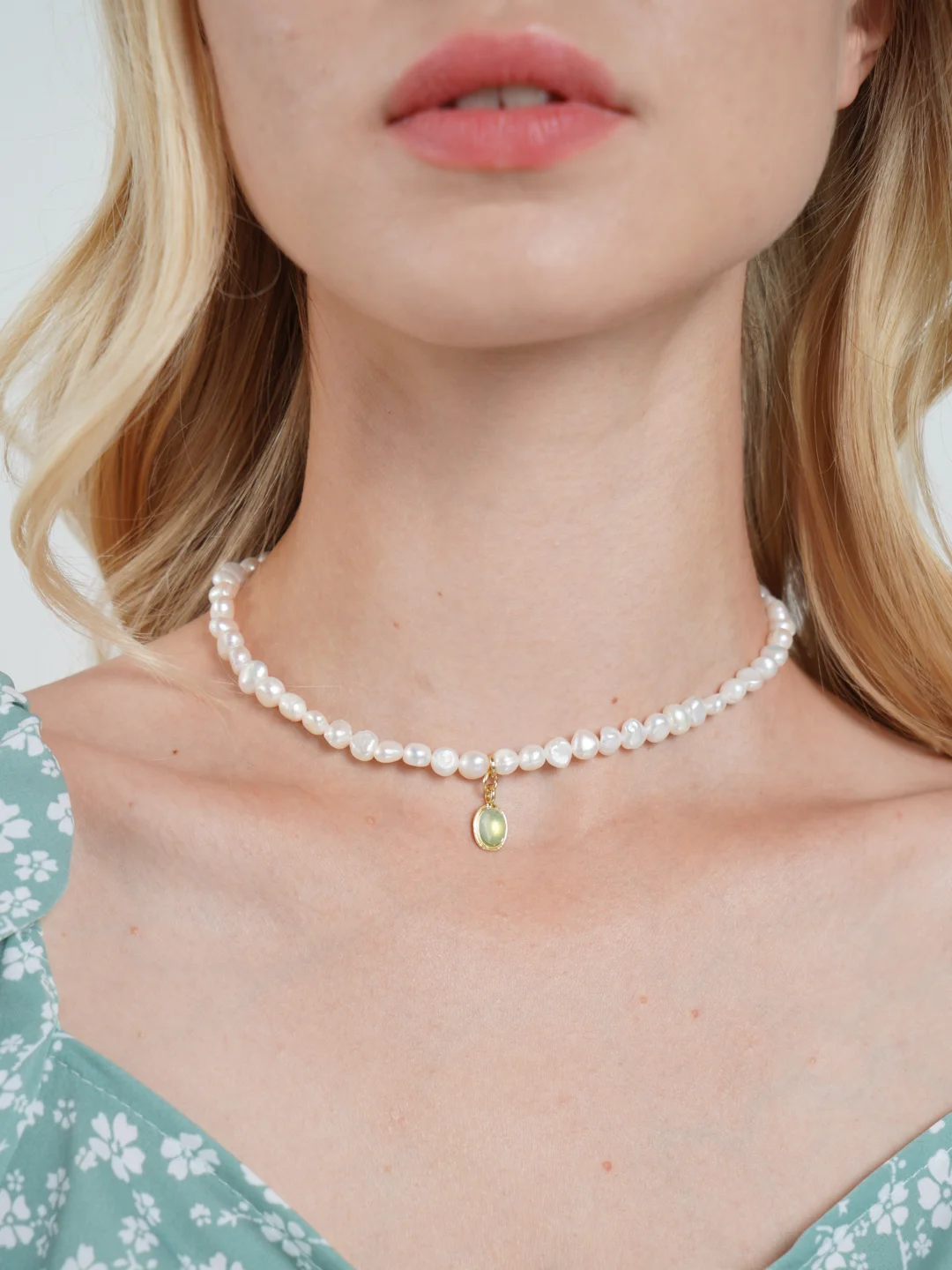 Серый металлик ожерелье из жемчуга, женское