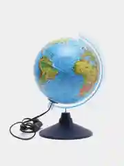 Интерактивный глобус Земли физико-политический с подсветкой, 210 мм