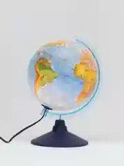 Интерактивный глобус Земли физико-политический с подсветкой, 210 мм