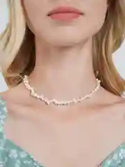 Белый ожерелье из жемчуга, женское