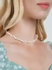 Белый ожерелье из жемчуга, женское