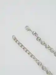 Серебряный цепочка с подвеской и серьги-гвоздики с кристаллами