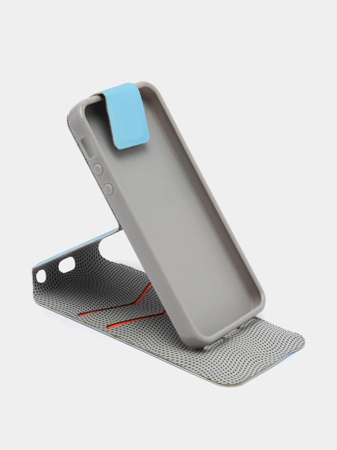 Голубой чехол-книжка для iPhone 5, 5S, SE