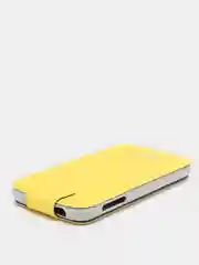 Желтый чехол книжка для Samsung Galaxy S4