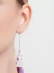 Белый серьги-подвески бутылочки