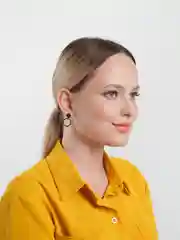 Золотой серьги "Геометрия"