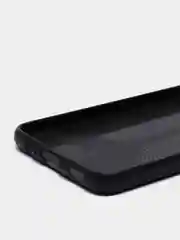 Черный чехол для Samsung A12/M12 под кожу силиконовый