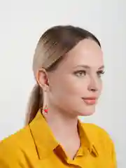 Багровый серьги-подвески бутылочки