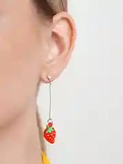 Багровый серьги-подвески бутылочки