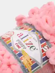 Розовый puffy Fine Alize пряжа маленькими петельками