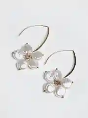 Белый серьги дизайнерские