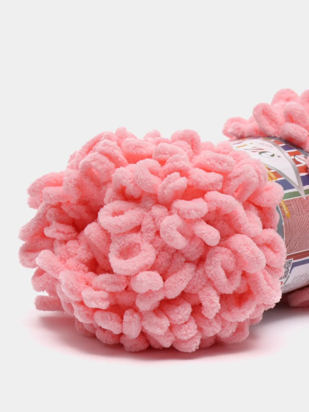 Розовый puffy Fine Alize пряжа маленькими петельками