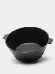 Черный кастрюля Камская Посуда, чугунная со стеклянной крышкой, 4 л