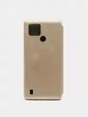 Золотой чехол-книжка для Realme C21 / C21Y, C3 / 5 / 6i, C30 / C30S / С31 / С33 / C35