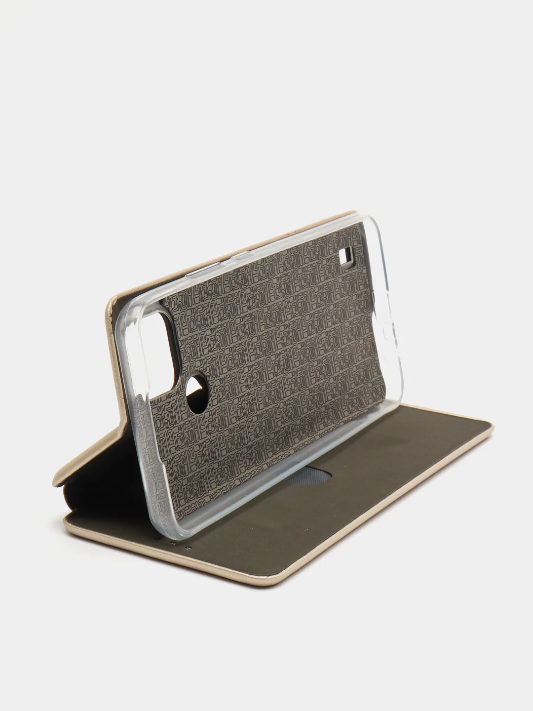 Золотой чехол-книжка для Realme C21 / C21Y, C3 / 5 / 6i, C30 / C30S / С31 / С33 / C35