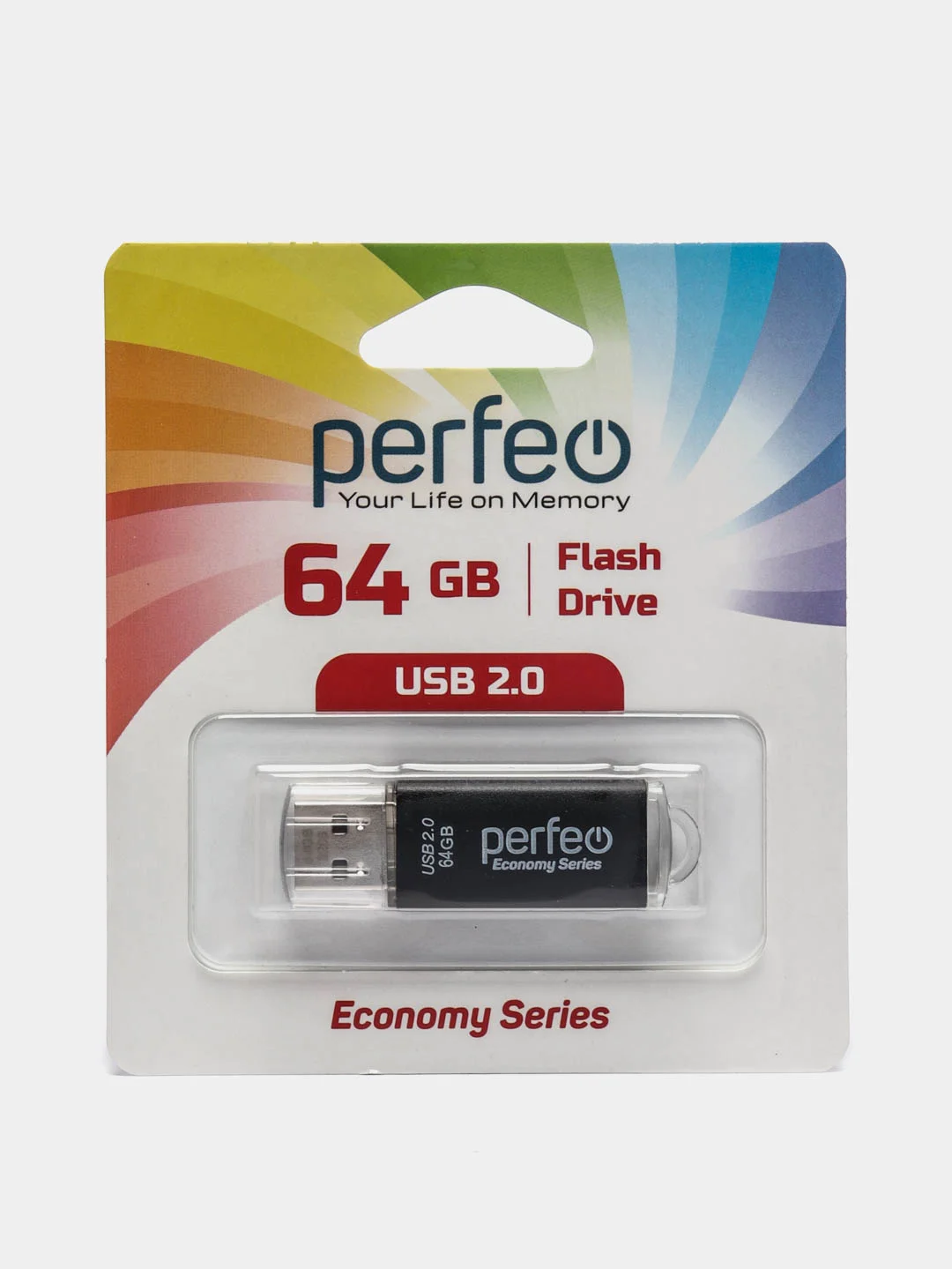 Черный флеш-накопитель Perfeo E01 economy series 4, 8, 16, 32, 64 Гб