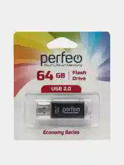 Черный флеш-накопитель Perfeo E01 economy series 4, 8, 16, 32, 64 Гб