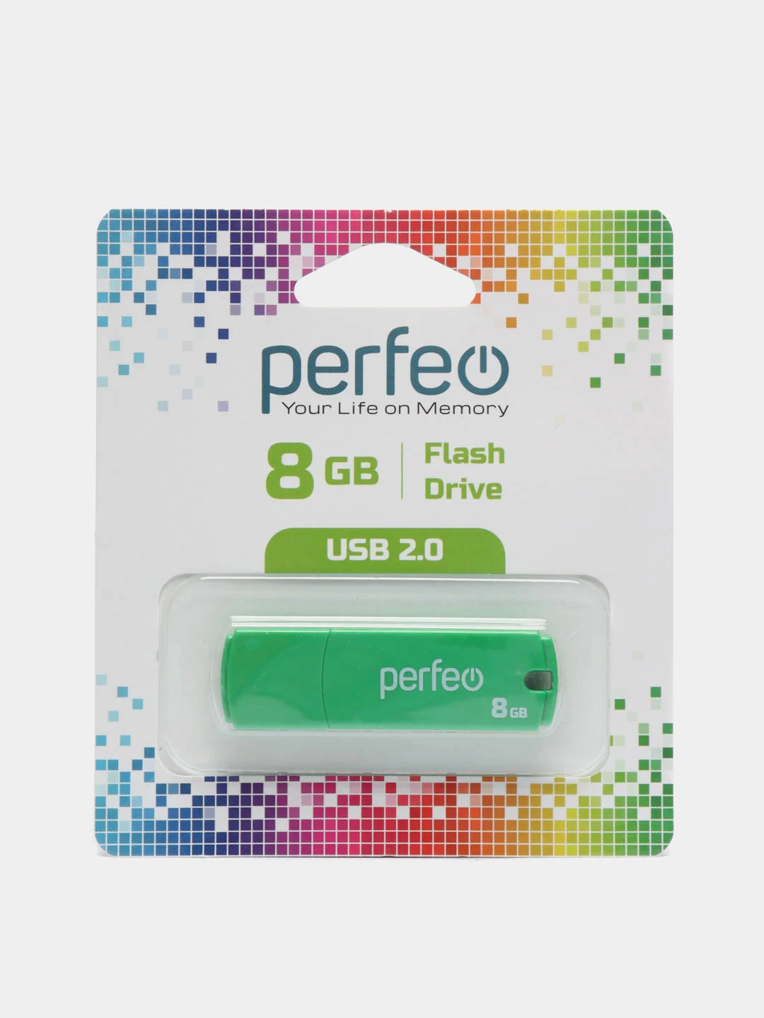 Зеленый флеш-накопитель Perfeo C05 4, 8, 16, 32, 64 Гб