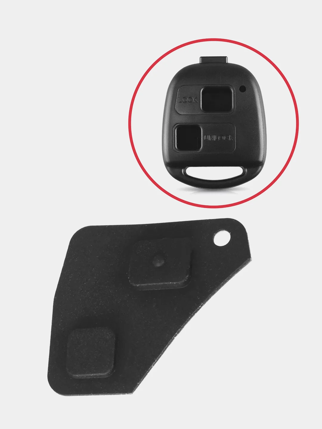 Кнопки корпуса ключа Toyota RAV4, Corolla, Camry, Prado для замены