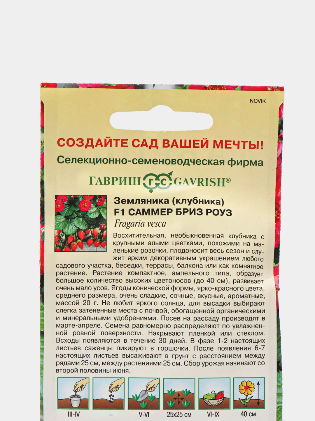 Клубника Саммер бриз роуз (семена)