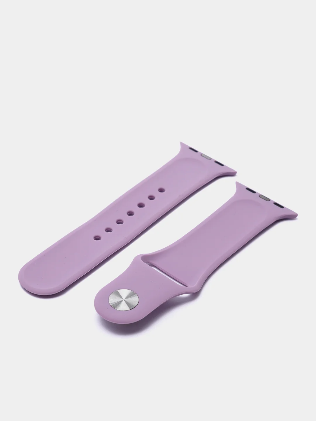Лавандовый силиконовый ремешок для Apple Watch 3, 4, 5, 6, 7, SE на 38/42/40/44