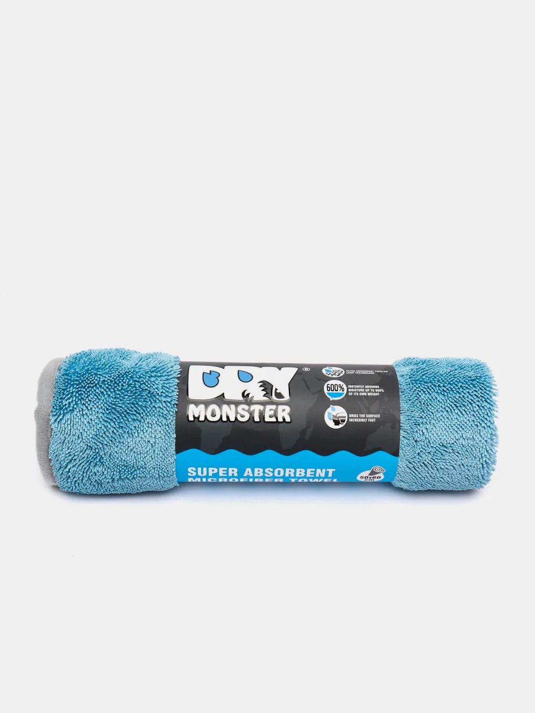 DRY MONSTER Супервпитывающее полотенце тряпка микрофибра для сушки  автомобиля 50*60 купить по цене 873 ₽ в интернет-магазине Магнит Маркет